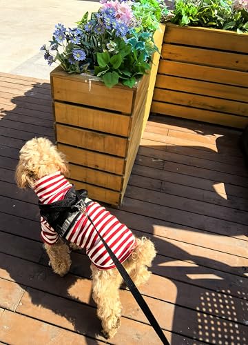 Turtleneck Dog Shirt Cute Doggie Embroidery Super Soft Dog Sweatshirt Stretchy Striped Puppy Pullover for Cats Small Medium Large Dogs (Red Striped / 5X-Large)