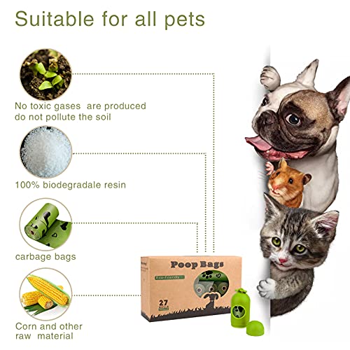 Dog Poop Bags Rolls with Dispenser Extra Thick Leak Proof 280Ct Scented (Green - 280)
