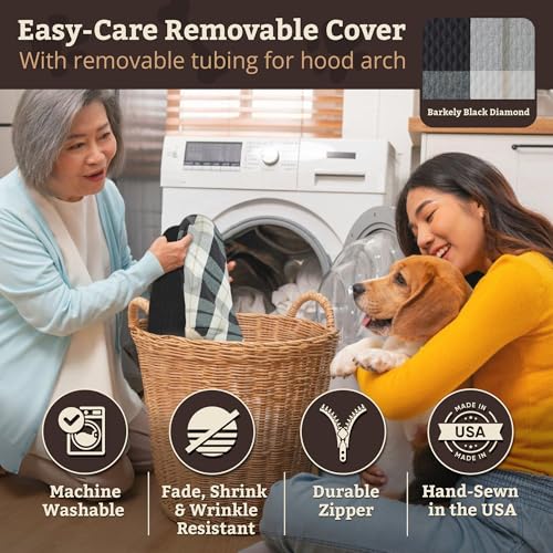 Cozy Cave Dog Bed (35.0"L x 35.0"W x 8.0"Th / Barkley Black Diamond)