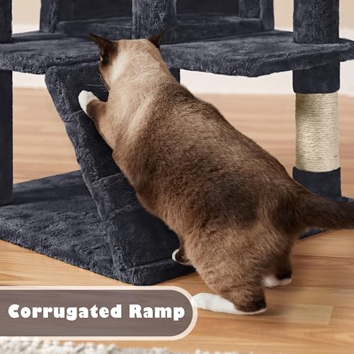 54in Cat Tree Tower (Black / 54in)