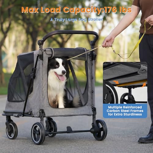 Dog Stroller for Large (Grey)