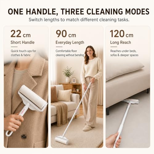Large Lint Roller for Pet Hair (4-roll)