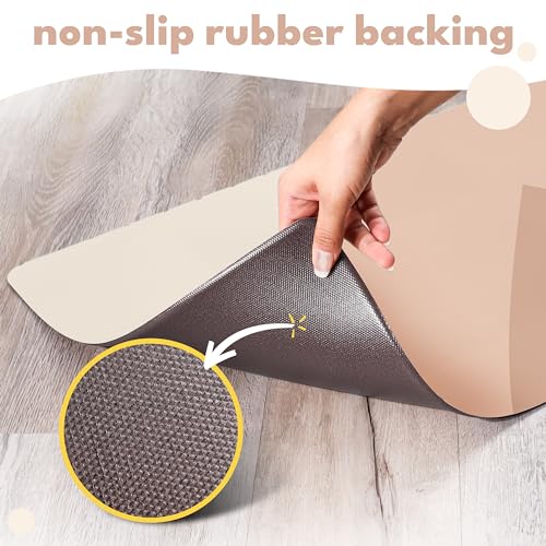 Large Dog Mat for Food and Water (16.5"L x 26"W / Birthday Suit)