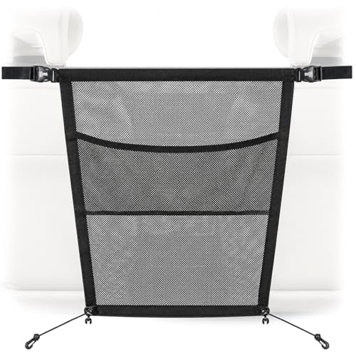 Dog Car Barrier Pet Backseat Net Barrier for Cars SUVs and Trucks Vehicle Dog Barrier Block Pets Safe Driving Protector with Mesh Storage