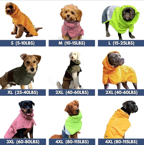 Dog Raincoat Waterproof Rain Jacket w (Sea Pink / Medium)