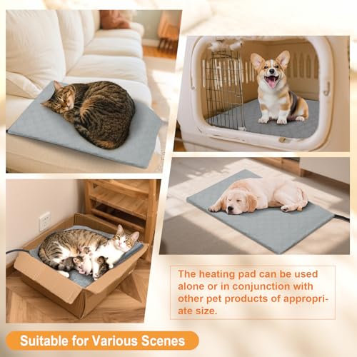 Cat Heating Pad (Grey / L (15.7'' × 27.5''))
