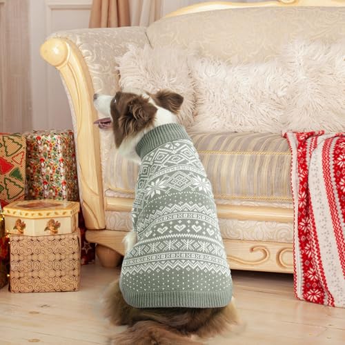 Dog Sweater Argyle (Medium/Large / Grey)