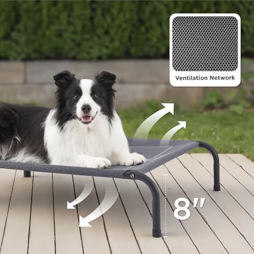 Outdoor Elevated Cooling XL Dog Bed for Extra Large Dog (Terracotta / 54"L x 35.4"W x 8"Th)