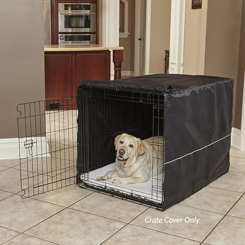 Large Dog Crate Cover (Black / 42.0"L x 28.0"W x 42.0"H)