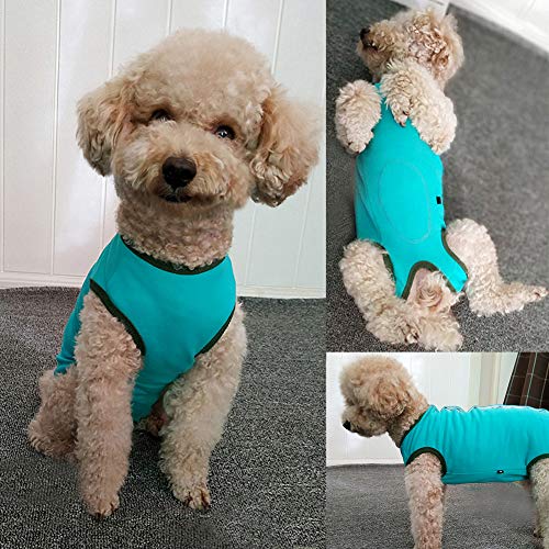Dog’s Recovery Suit Post Surgery Shirt for Puppy (Medium / blue)