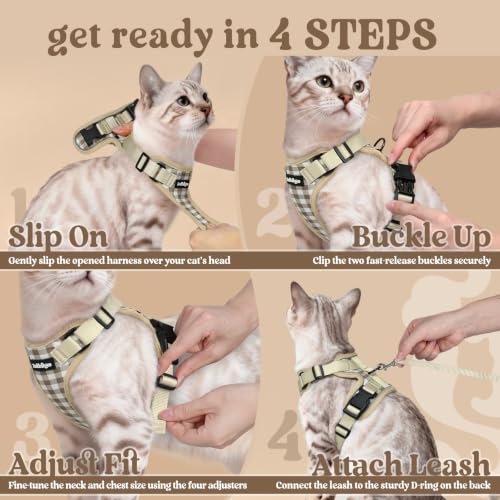 Cat Harness and Leash Set (S / Foamy Coffee)