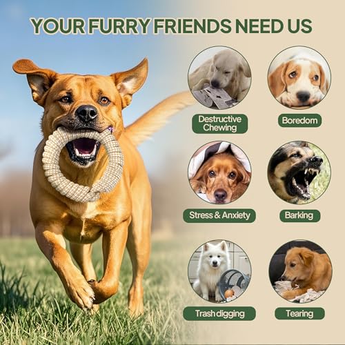 Dog Rope Toy for Large Dogs (Beige / Large)