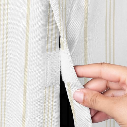 36in. Medium Dog Crate Cover (White and Taupe Stripe / 36.0"L x 23.5"W x 24.0"H)