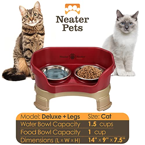 Neater Feeder Deluxe Mess (Cat + Standard Bowl / Cranberry)