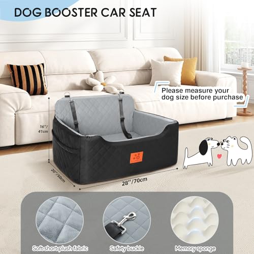 Dog Car Seat for Medium (Black/Grey)