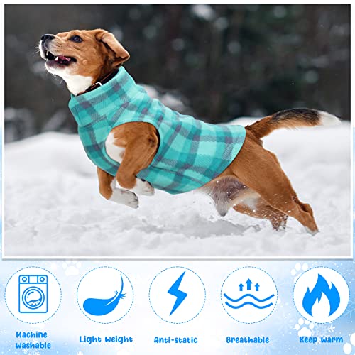 10 Pack 3X Large Dog Sweater Fleece Pet Dog Plaid Clothes Winter (3X-Large,19.8-24.2 lb / Stylish)