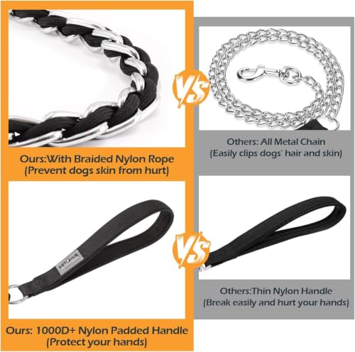 Chain Dog Leash (Black / 7.25FT(5-30lb))