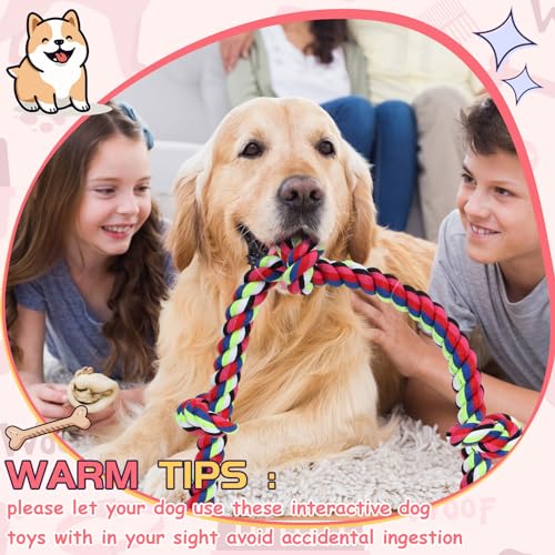 2 Pack Dog Rope Toys for Large Breed Aggressive Chewers Dogs