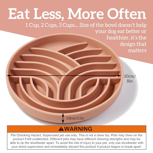 Slow Feeder Dog Bowl (Coral)