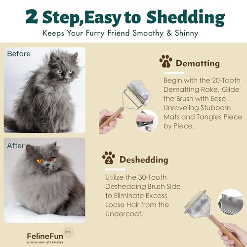 Cat Brush for Dematting & Deshedding