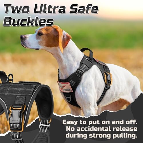 Tactical Dog Harness for X (Black / X-Large)