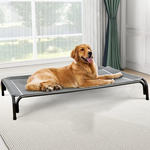 Outdoor Elevated Dog Bed for Large Sized Dogs (XL(48.80"x35.80"x8.00) / Grey)