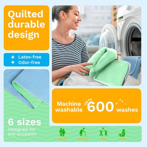 Washable Underpads (Blue/Green / 16 Pack - 48x48)