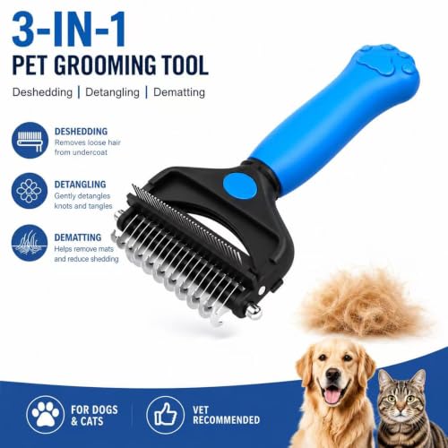 Deshedding Dog Brush (pink)