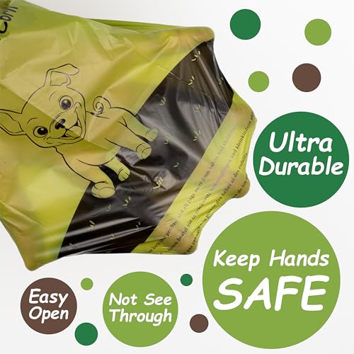 Poop Bags for Dog Waste (Green / 1 Count (Pack of 1080))