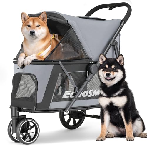 Dog Stroller for Medium & Small Dogs (Gray)