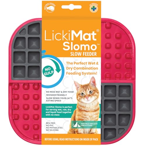 Slomo Cat Slow Feeder Lick Mat (Red)