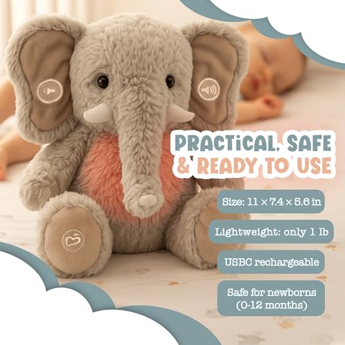Elephant Plush Cry (Elephant Rechargeable Bedtime)