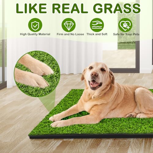 Dog Grass Pad with Tray (34''×23'' (3-Layer Potty System))