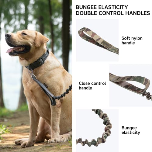 Military Nylon Bungee Dog Leash Elastic Leads (MCP)