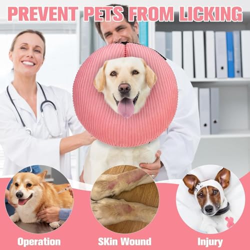 Inflatable Dog Cone Collar (Pink / NEW S(Neck: 11"-12.5" | Diameter: 10.5"))