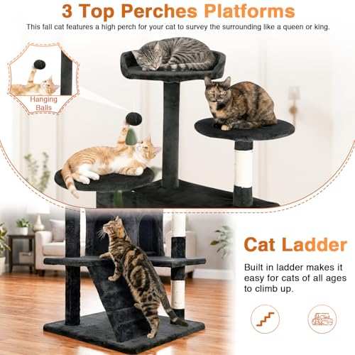 54" Cat Tree Tower (Dark Gray)