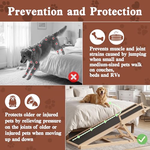 Dog Ramp for High Bed Couch (55"Lx 18.3"W x3"H)