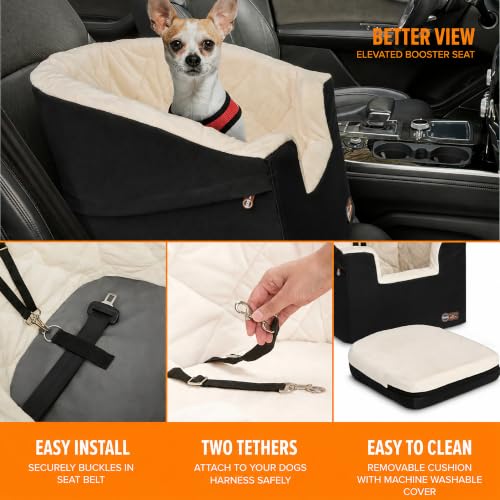 K&H Dog Car Seat (Small / Black/Cream)