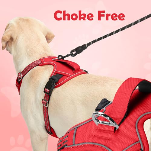 Dog Harness No Pull (Red / Medium)