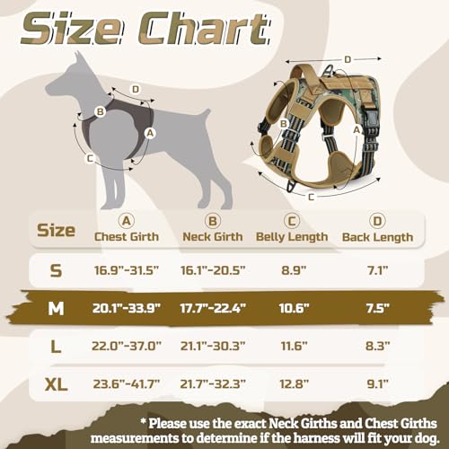 Tactical Dog Harness for Medium (Brown camo / Medium)