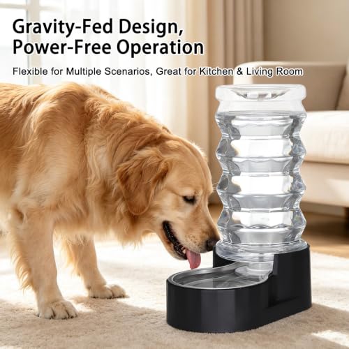 8L Dog Water Bowl Dispenser (8L / Dark Black)