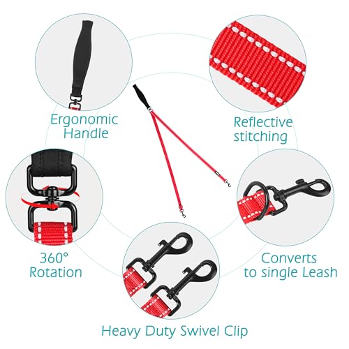 Two Point Control Dog Leash (Red)