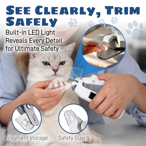 Dog Nail Clippers with Light