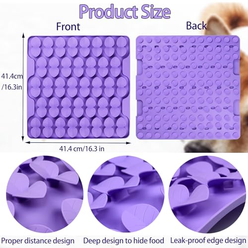 Snuffle Mat for Large Dogs (Purple-L (16.3x16.3in))