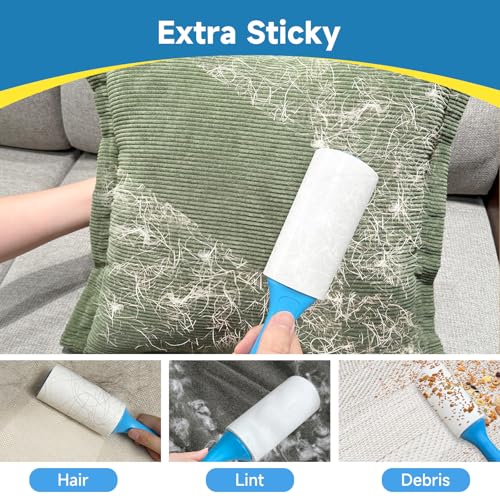 600 Sheets Extra Sticky Lint Rollers for Pet Hair (600 Sheets)