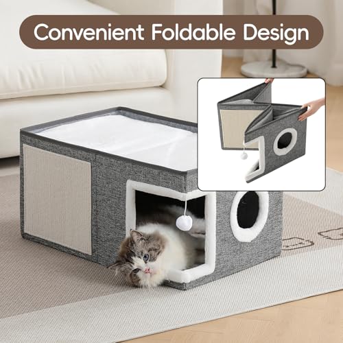 Extra Wide Cat Houses for Indoor Cats (SingleA / Extra Large)