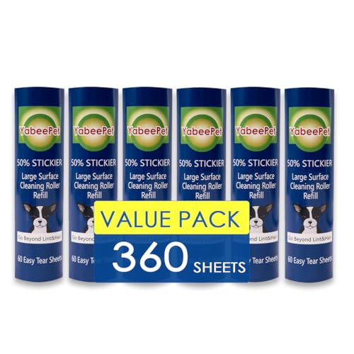 8 inch Large Surface Roller Refill for Scotch (6 pack / 60 Sheets Per Roll)
