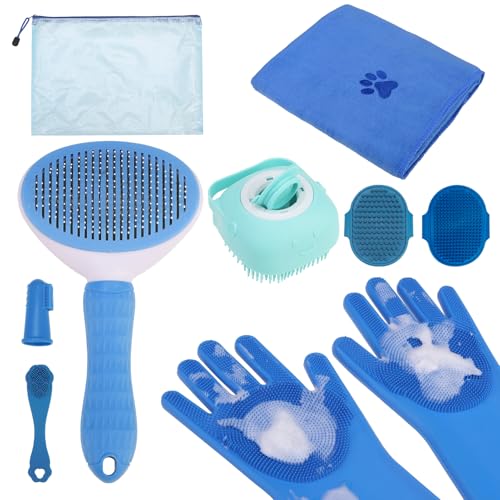 Bath Grooming Kit for Pets (Blue)