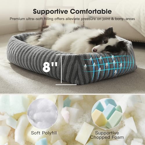 Dog Bed Large Size (Grey / L(36"Lx27"Wx8"Th))