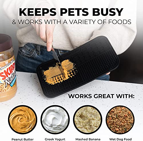 Dog Lick Mat for Dogs (2 Pack / Black)